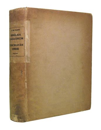 FILIPPI, FILIPPO DE. Storia della Spedizione Scientifica Italiana nel Himàlaia Caracorùm e Turchestàn Cinese (1913-1914). Lacks one map